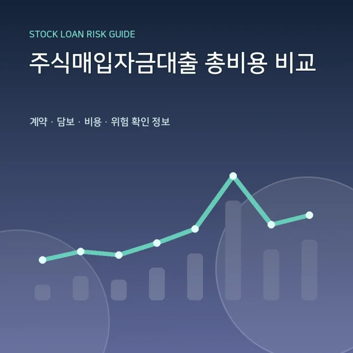 주식매입자금대출 총비용 비교