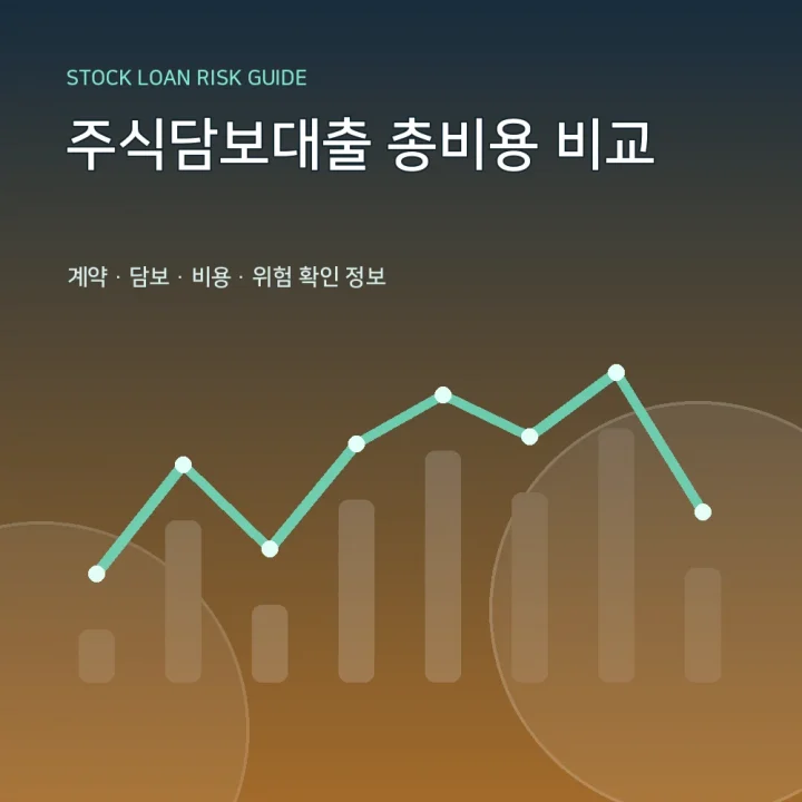 주식담보대출 총비용 비교