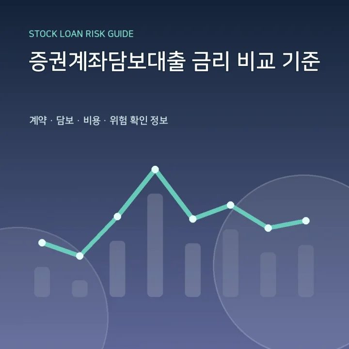 증권계좌담보대출 금리 비교 기준