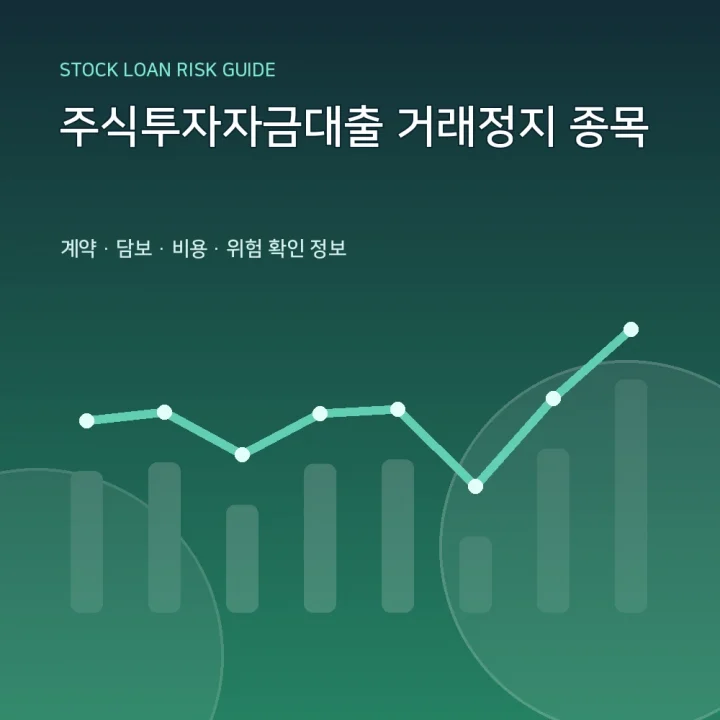 주식투자자금대출 거래정지 종목