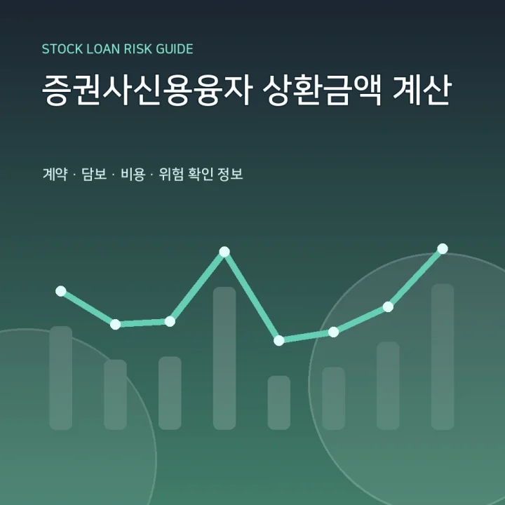 증권사신용융자 상환금액 계산