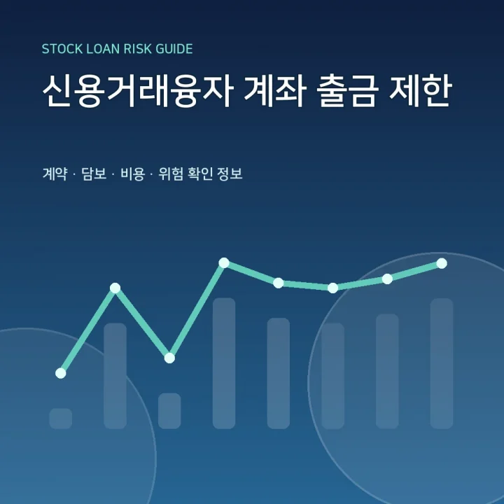 신용거래융자 계좌 출금 제한