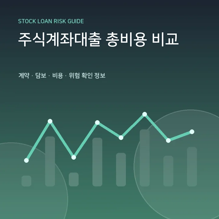주식계좌대출 총비용 비교