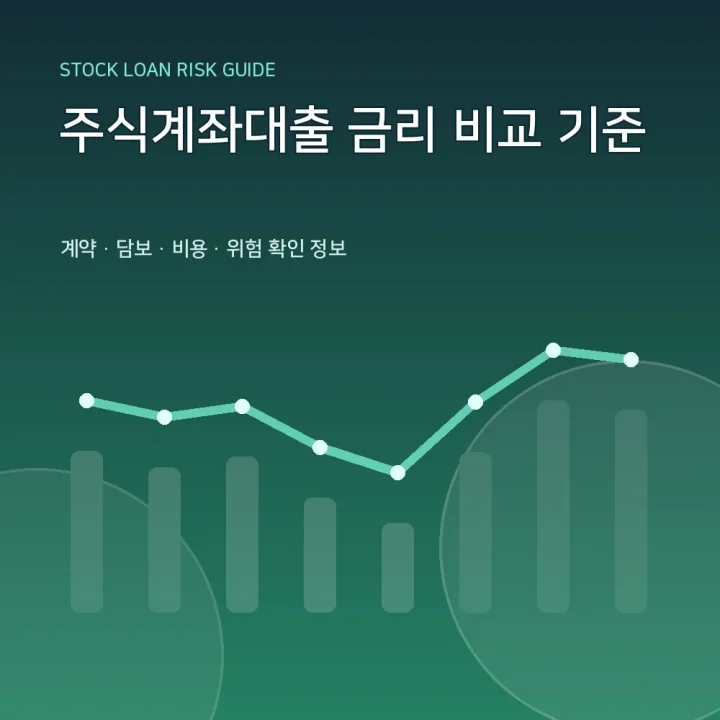 주식계좌대출 금리 비교 기준